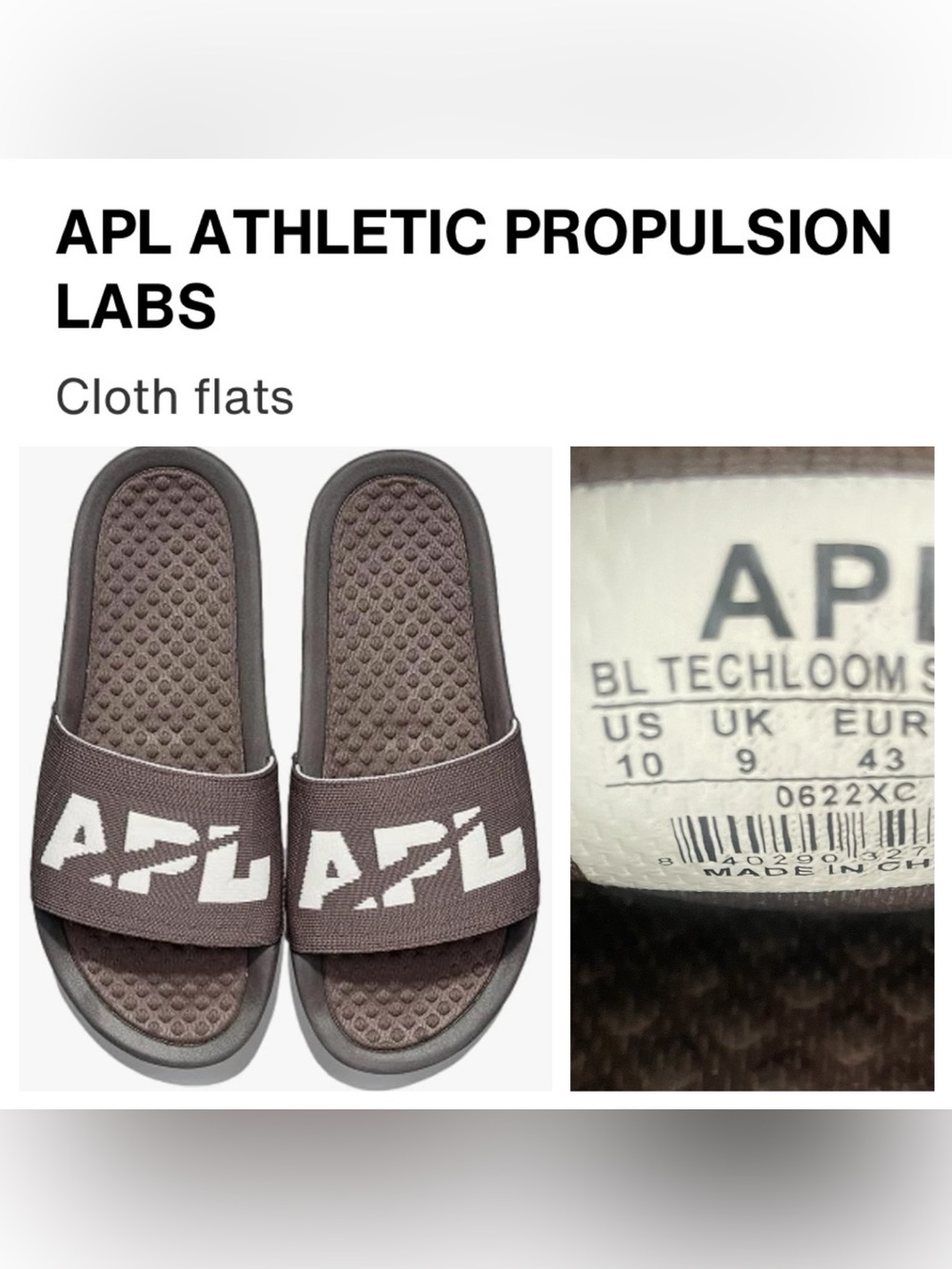APL Men’s Athletic Propulsion Labs Big Logo Techloom Slide, Chocolate